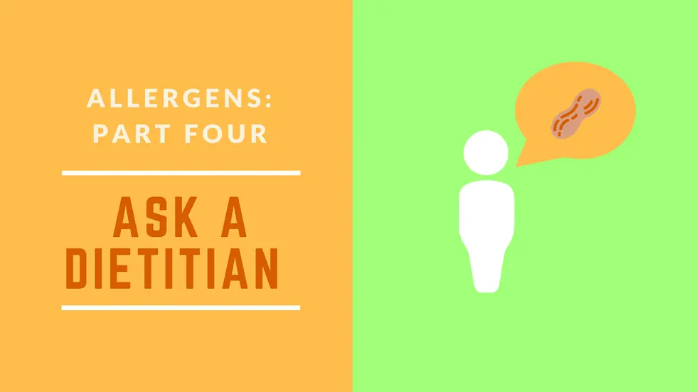 Allergens: Part Four- Ask a Dietitian