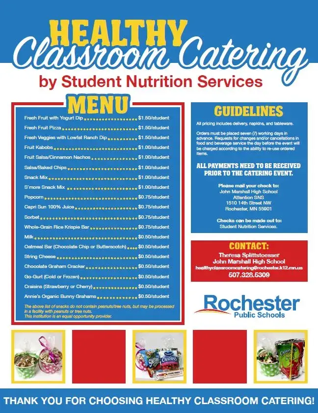 healthy classsroom catering