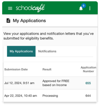Real-time school menu editing software with Income Survey