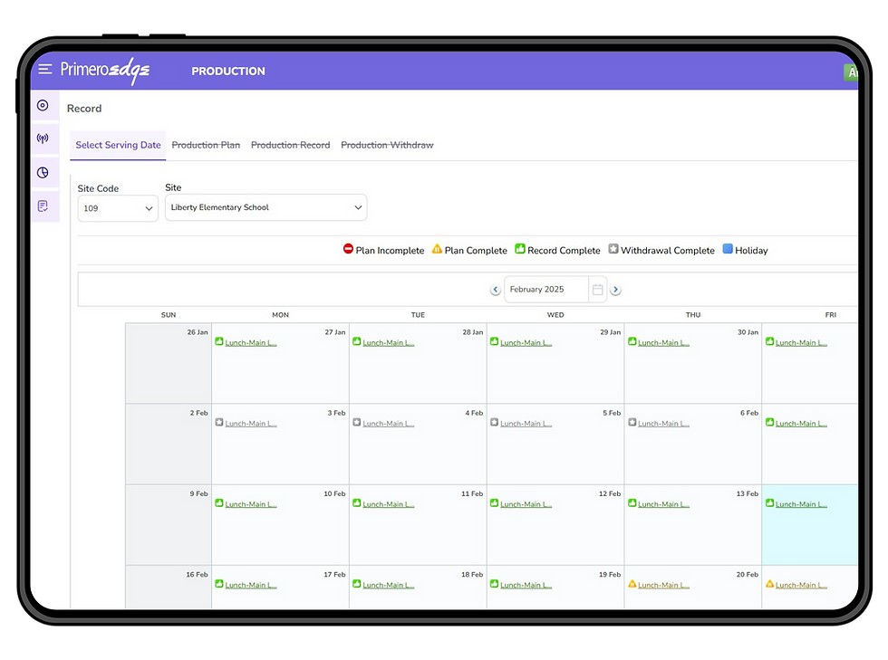 Screenshot of SchoolCafe dashboard showing real-time school menu updates.